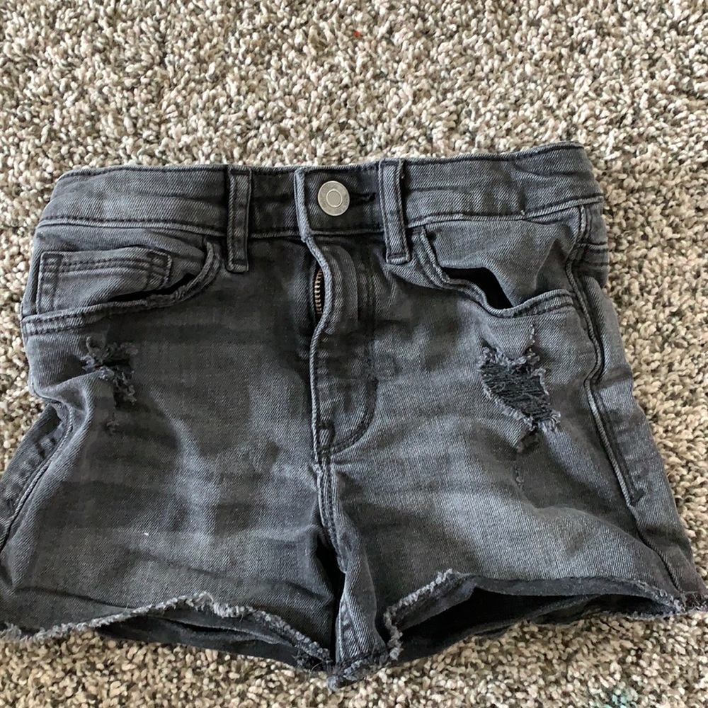 High waist short gap black
